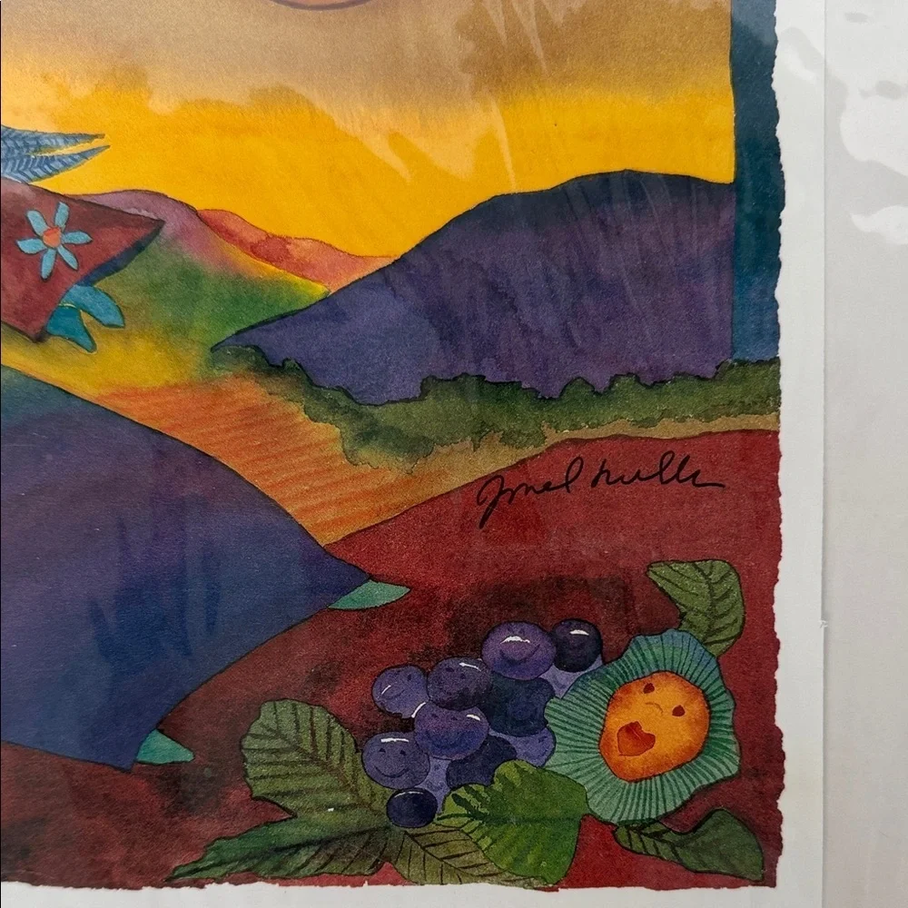 NEW Jessel Miller Watercolor Painting Angel Ease from Angels in the Vineyards - Picture 4 of 10